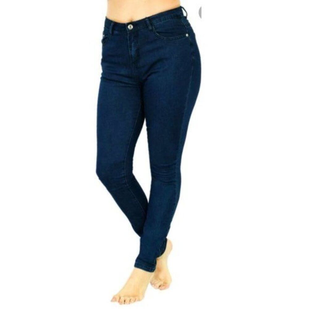 Dark Blue Denim Jeggings Womens SZ 3 Stretch Slim Fit High Rise Soft Comfy Pants